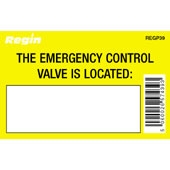 Regin P39 Gas Isolation Valve Sticker